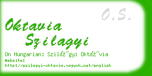 oktavia szilagyi business card